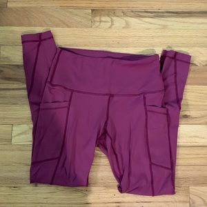 90 Degrees Dusty Pink 25” Leggings with Pockets Size XS